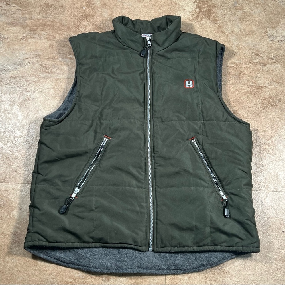 Vintage Y2k 2000s Transnine Olive Green Tactical Bubble Vest Olive Green Skate‎